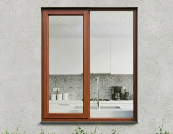 wooden window frame with one side hung sash 1056x1500