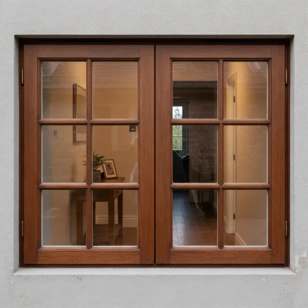 1056x900 cottage pane meranti window with side hung panels