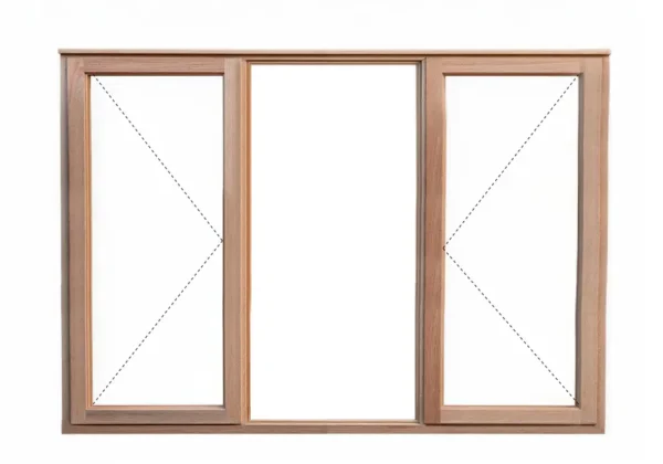 wood meranti frame 1562x1500 side hung one pane glass