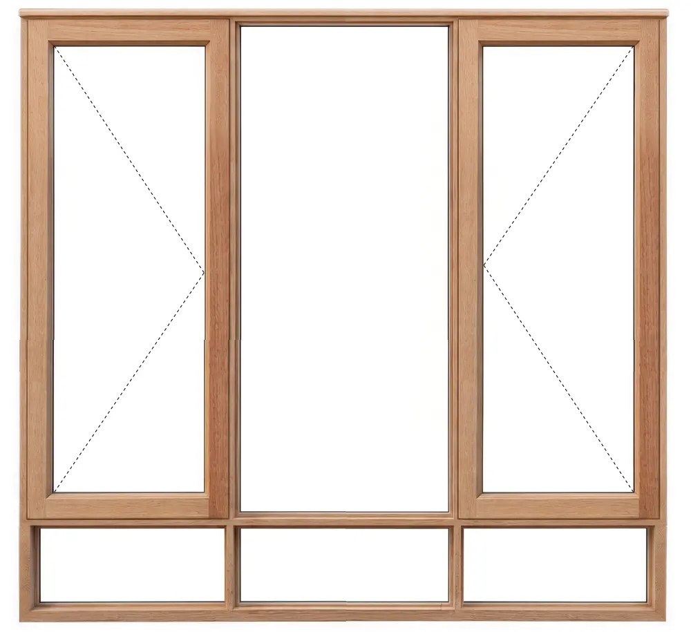 1562x1800 high wood window frame in meranti