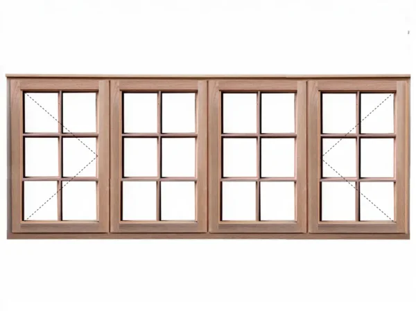 cottage pane wood window frame 2068x900