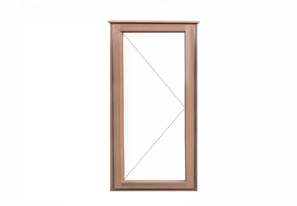 meranti wood window 550x1500 single side hung sash