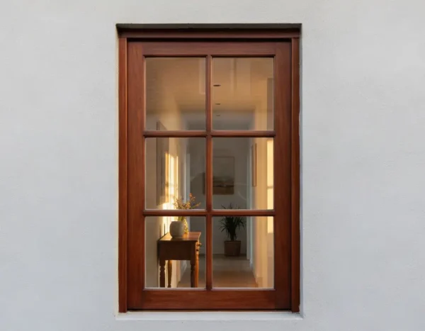 550x900 cottage pane meranti window frame - side hung panel