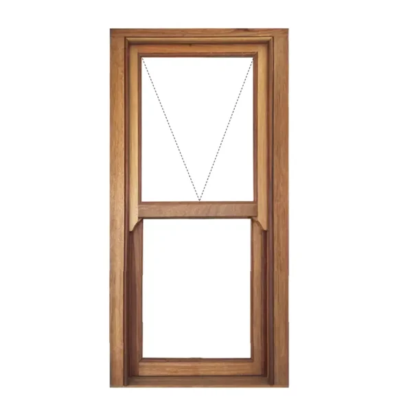mock sash wooden window 600x1200 victorian style
