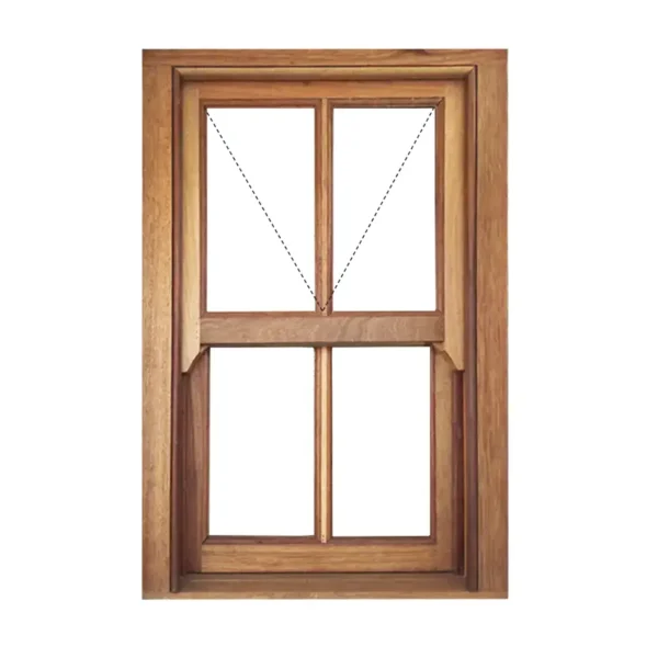 mock sash wooden window - victorian style 600x900
