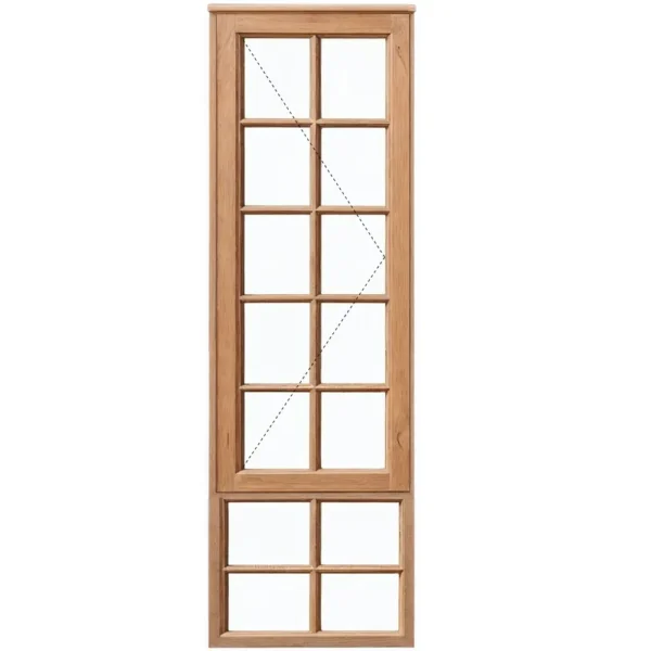 Side Hung Cottage Pane Wooden Window 550 x 2100