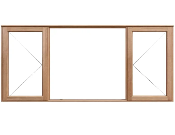 Side Hung Full Pane Wooden Window 2068 x 900
