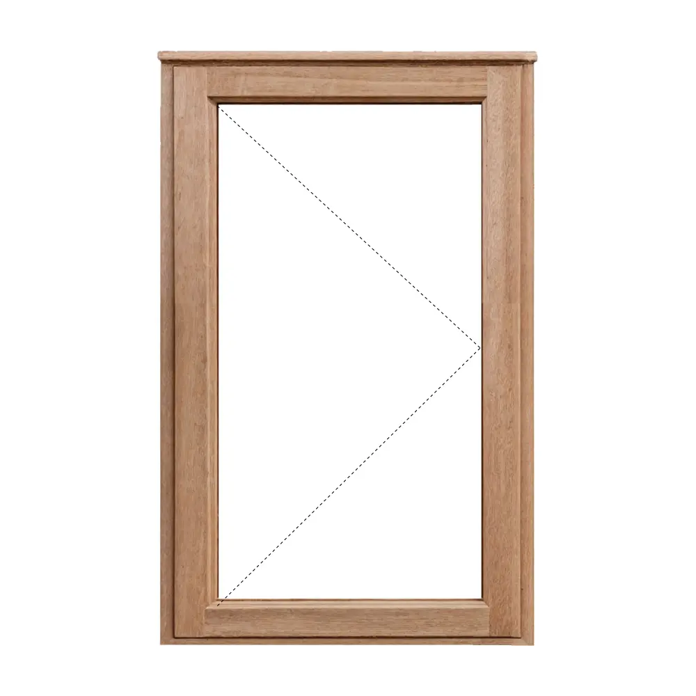 Side hung wooden window 550x900