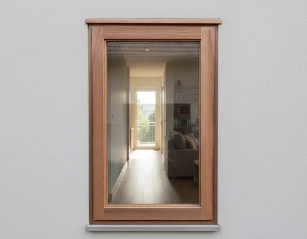 Side hung wooden window 550x900 in meranti or saligna