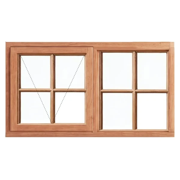 Top Hung Cottage Pane Wooden Window 1155 x 600