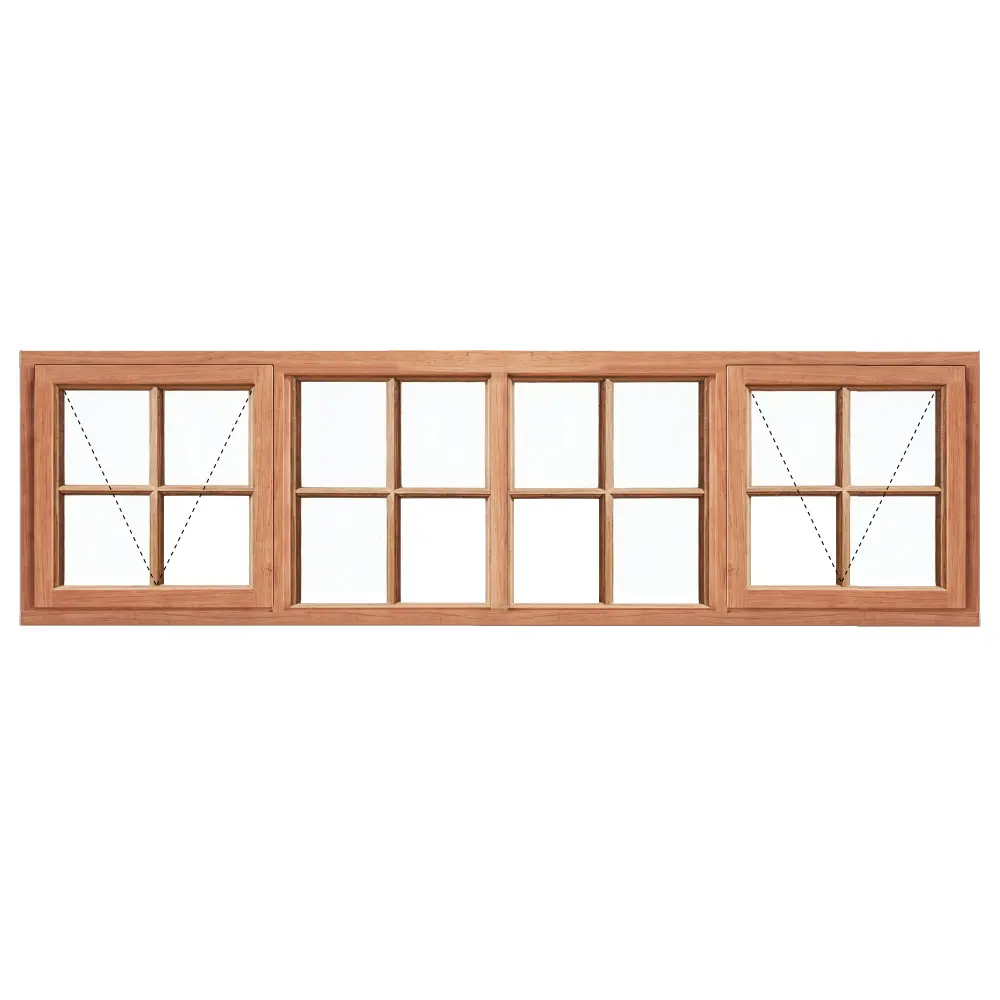 Top Hung Cottage Pane Wooden Window 2265 x 600