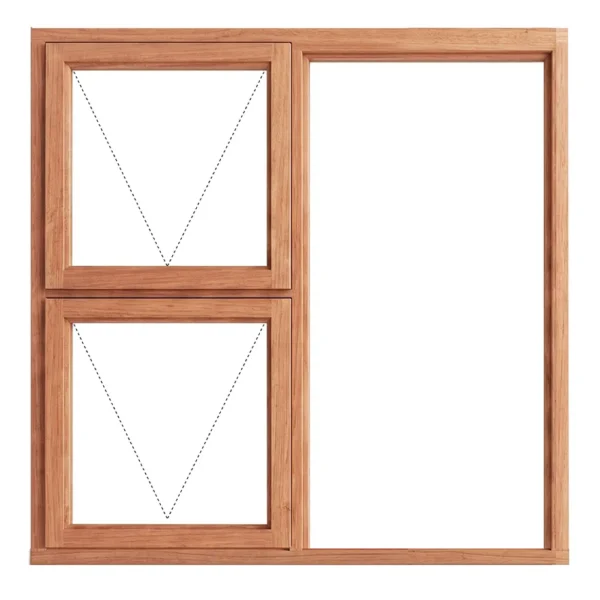 Top Hung Full Pane Wooden Window 1056 x 1155