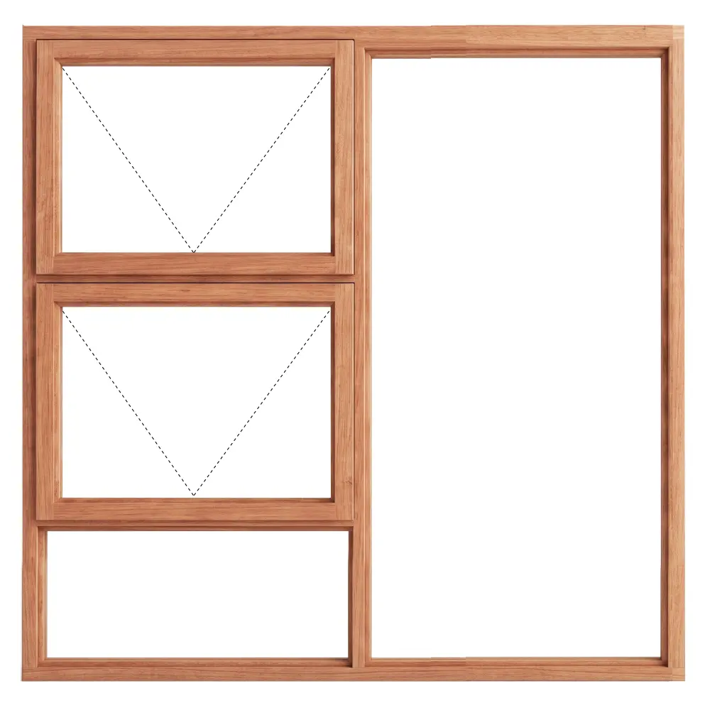 Top Hung Full Pane Wooden Window 1800 x 1500