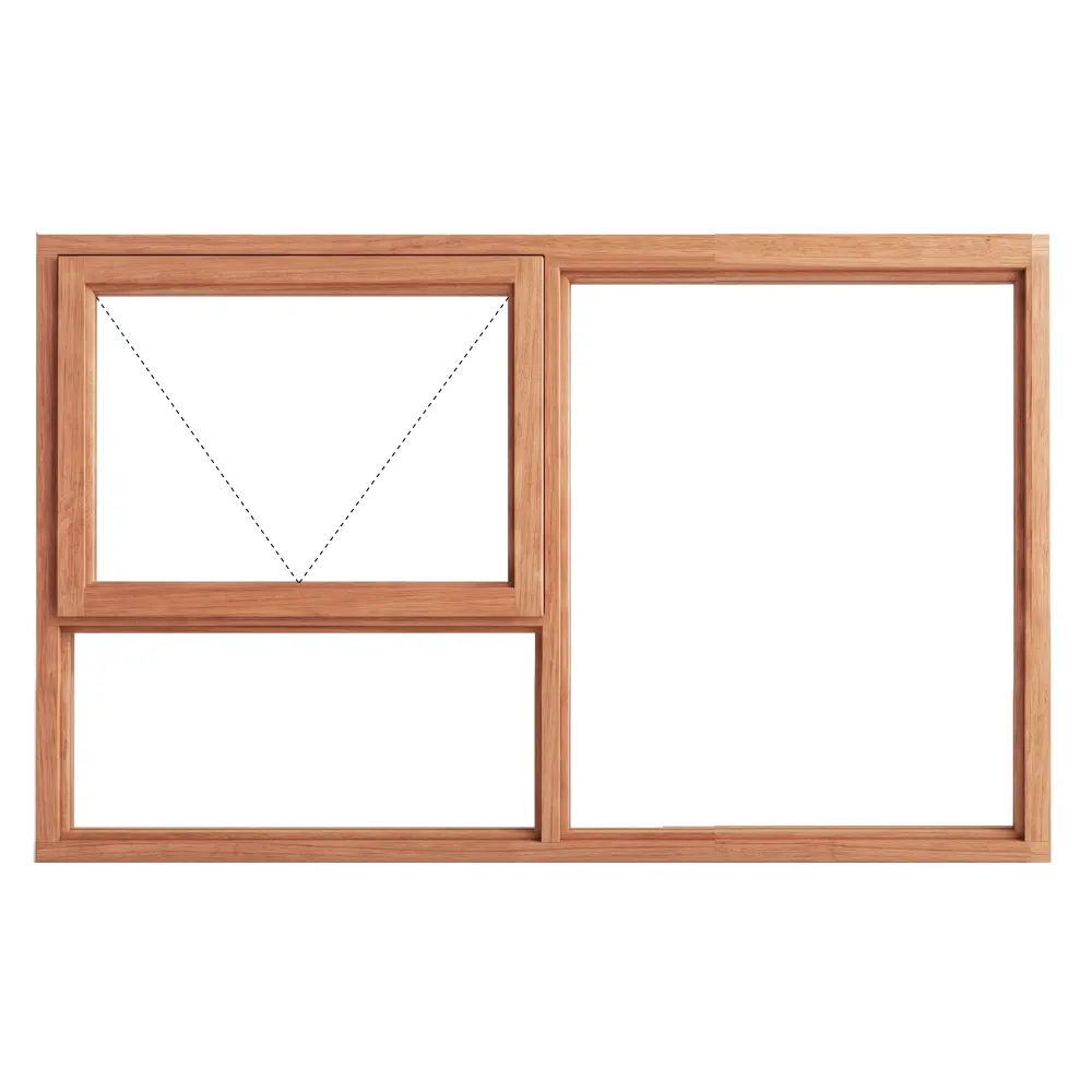 Top Hung Full Pane Wooden Window 1800 x 900
