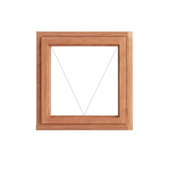 Top Hung Full Pane Wooden Window 550 x 600
