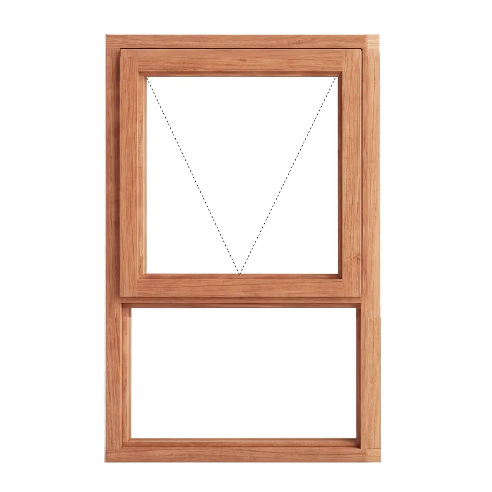 Top Hung Full Pane Wooden Window 550 x 900