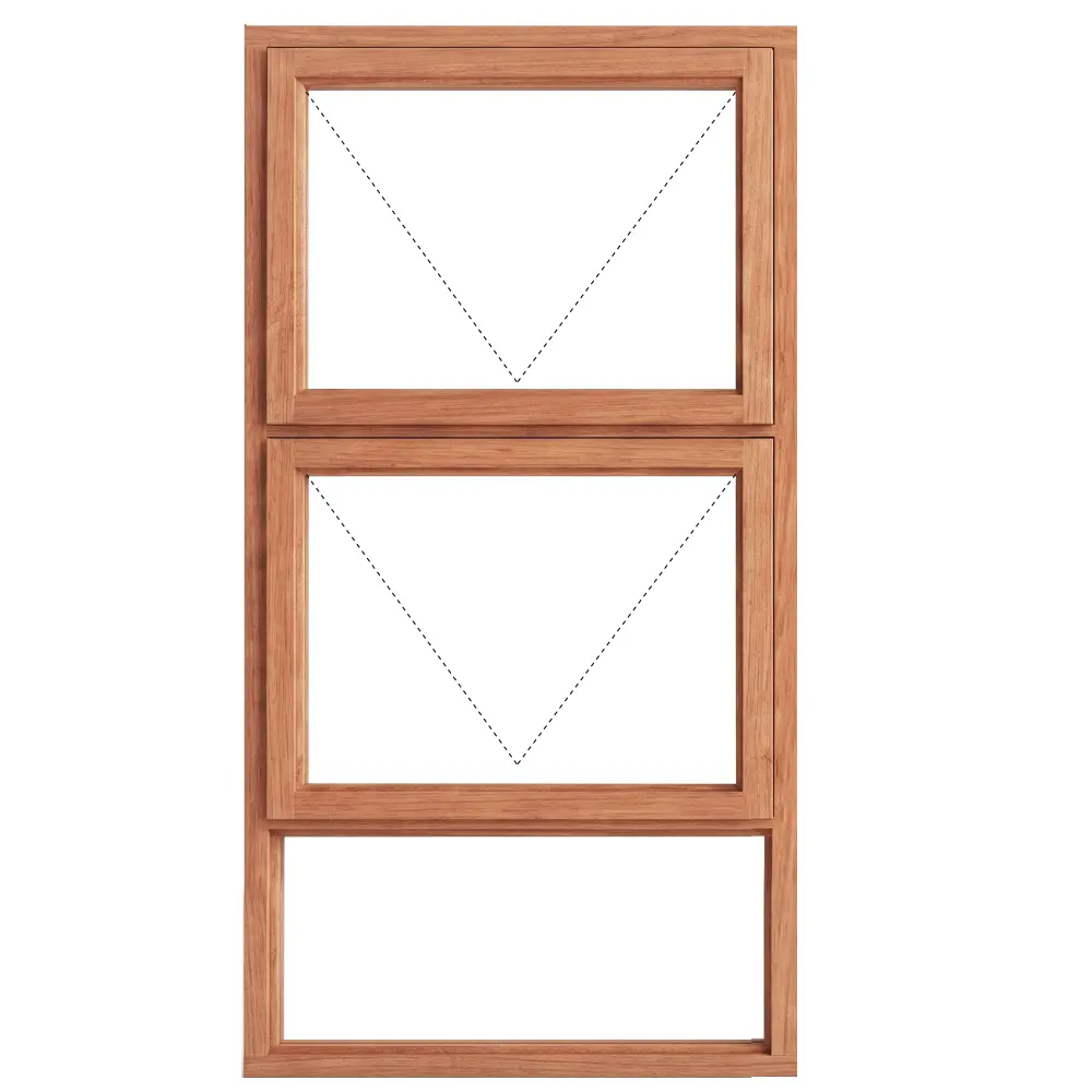Top Hung Full Pane Wooden Window 900 x 1500