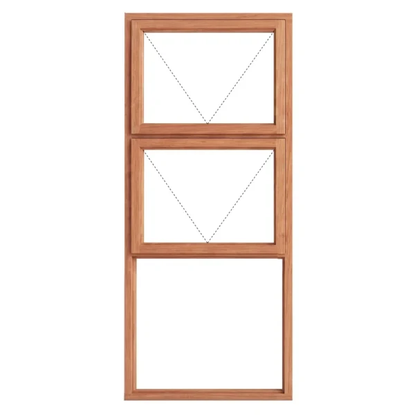 Top Hung Full Pane Wooden Window 900 x 1800