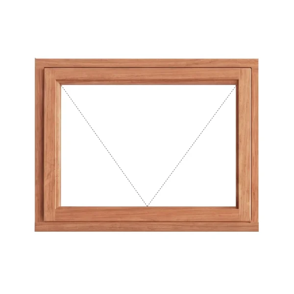 Top Hung Full Pane Wooden Window 900 x 600