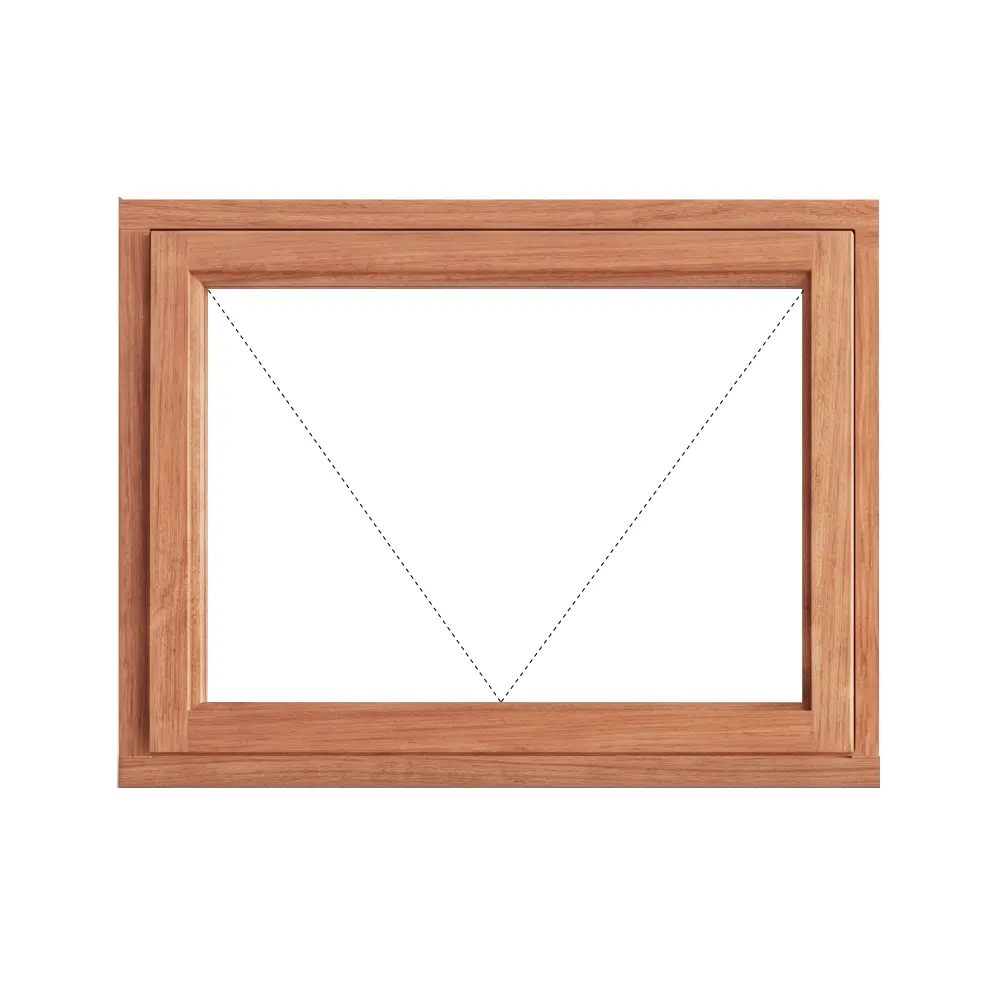 Top Hung Full Pane Wooden Window 900 x 600