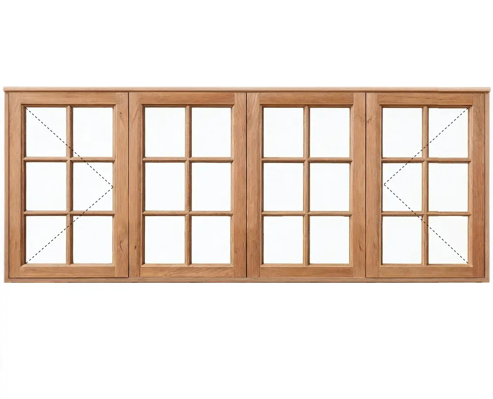cottage pane wood window frame 2068x900