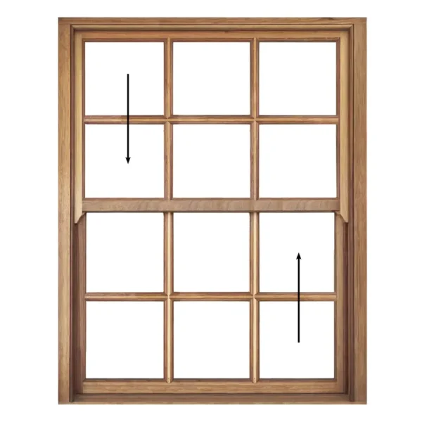 Cottage Pane Wooden Sliding Sash Window 1200 x 1500