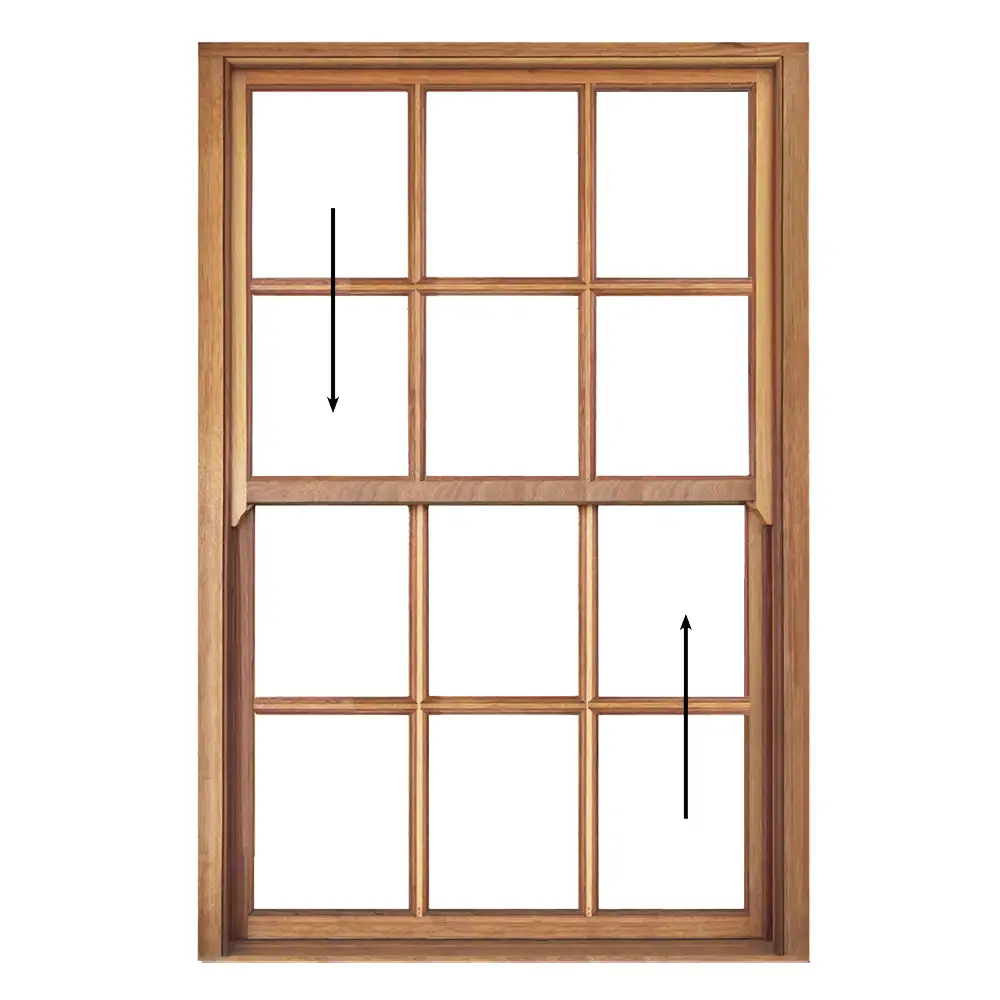 Cottage Pane Wooden Sliding Sash Window 1200 x 1800