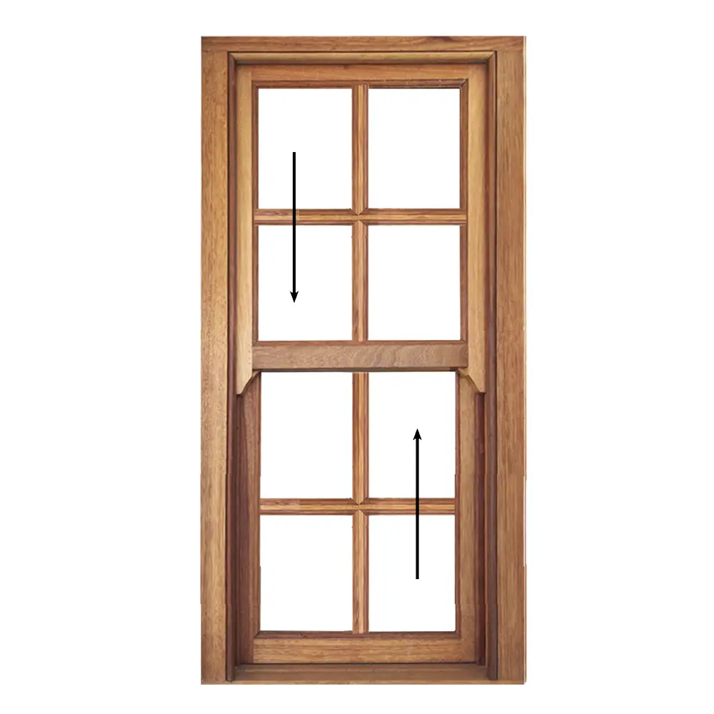Cottage Pane Wooden Sliding Sash Window 600 x 1200