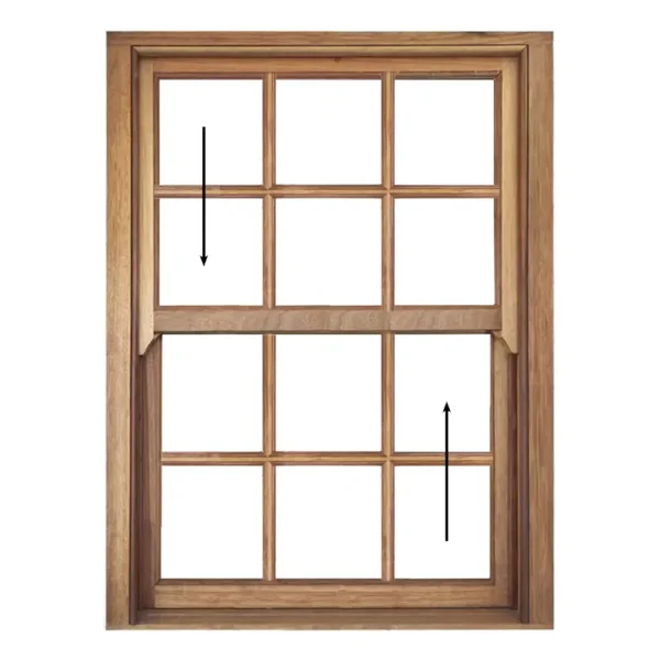 Cottage Pane Wooden Sliding Sash Window 900 x 1200