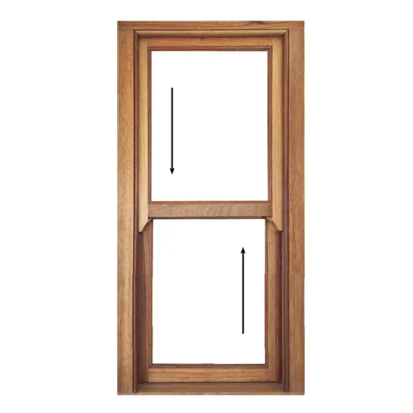Full Pane Wooden Sliding Sash Window 600 x 1200
