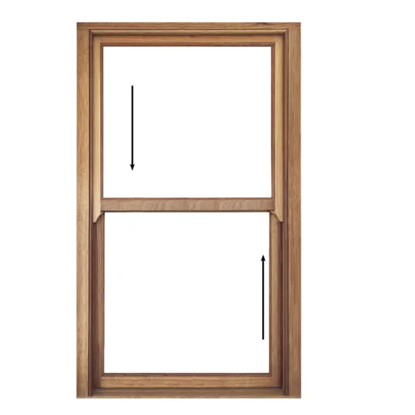 Full Pane Wooden Sliding Sash Window 900 x 1500