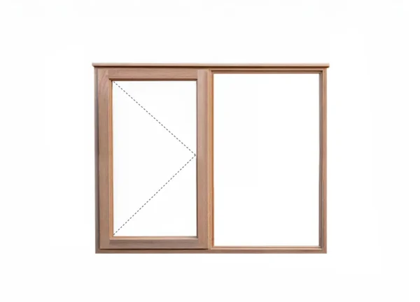 meranti window frame with side hung full pane glass 1056x1200