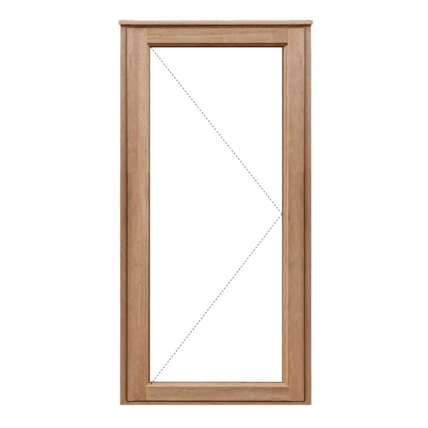 meranti wood window 550x1500 single side hung sash