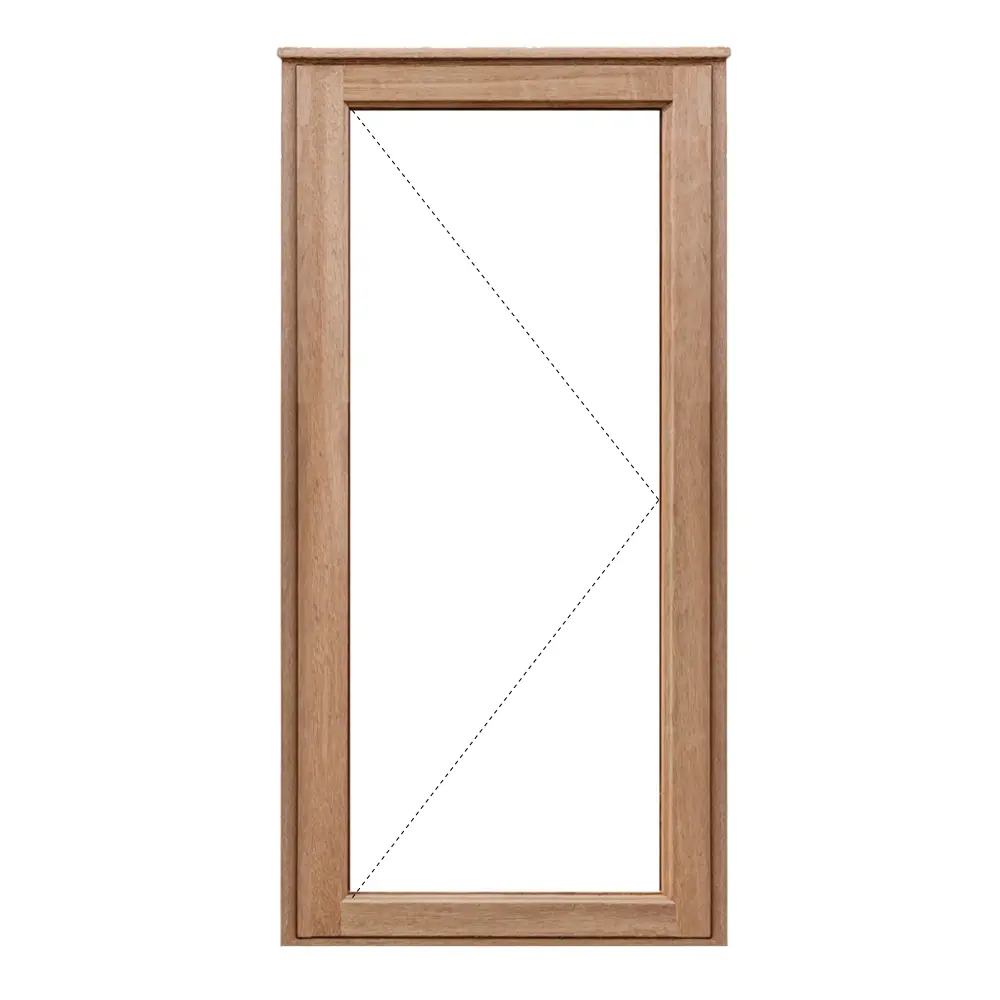 meranti wood window 550x1500 single side hung sash