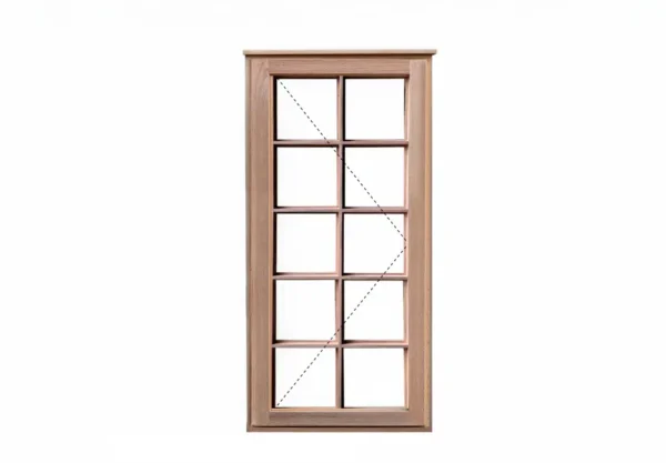 cottage pane side hung window 550x1500