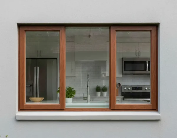 meranti window frame 1562x1200 with 2 side hung full pane windows