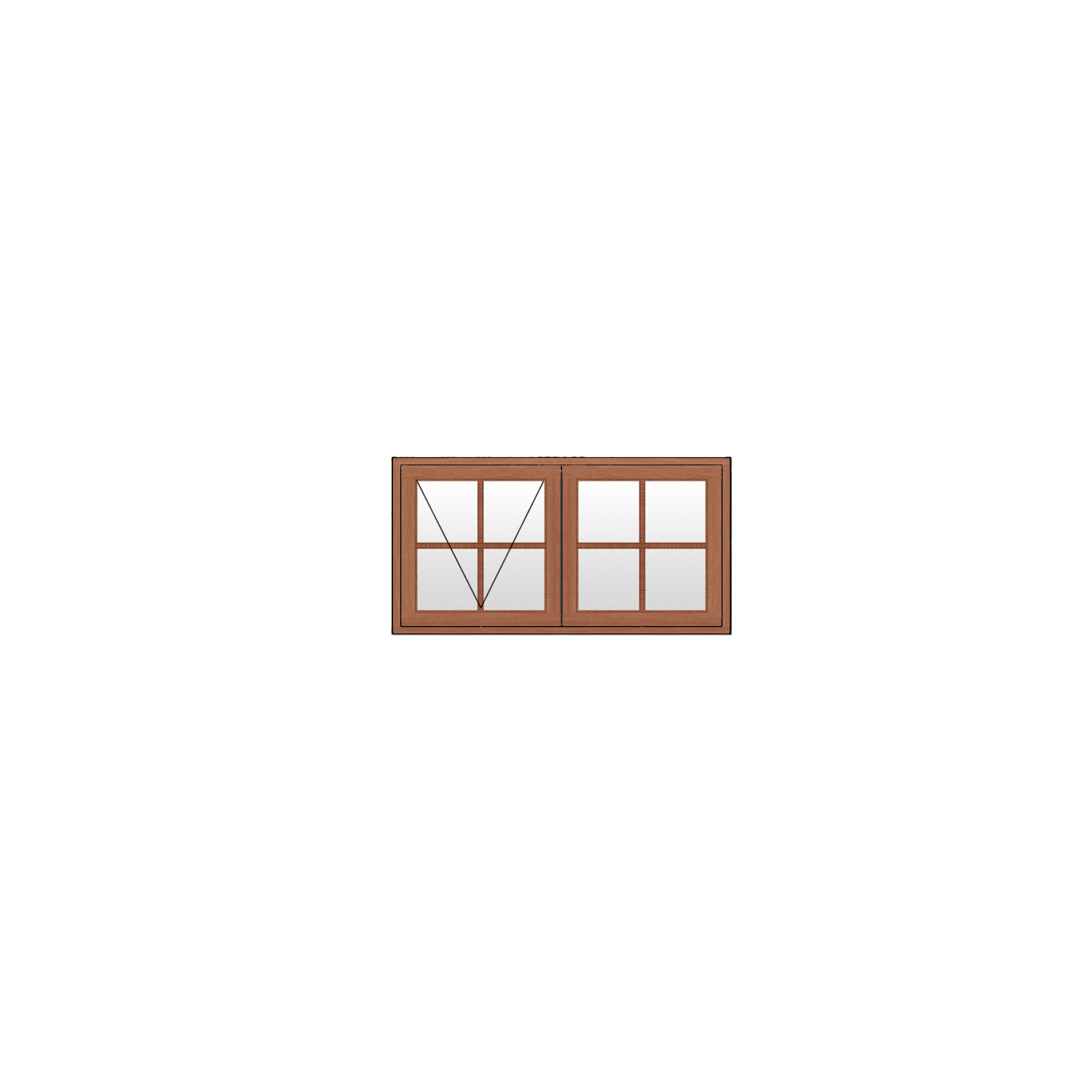 cottage pane wooden window frame