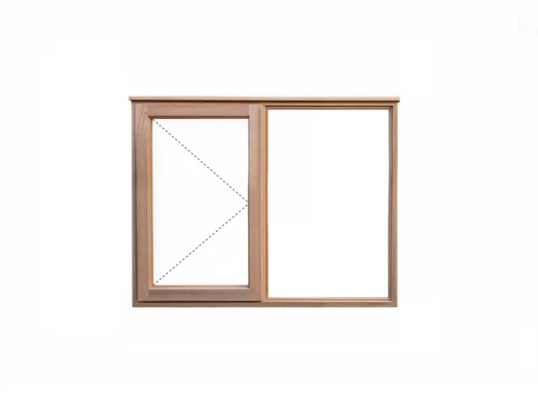 wooden window side hung full pane 1056x900