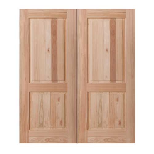 2 pane solid wooden doors 1638