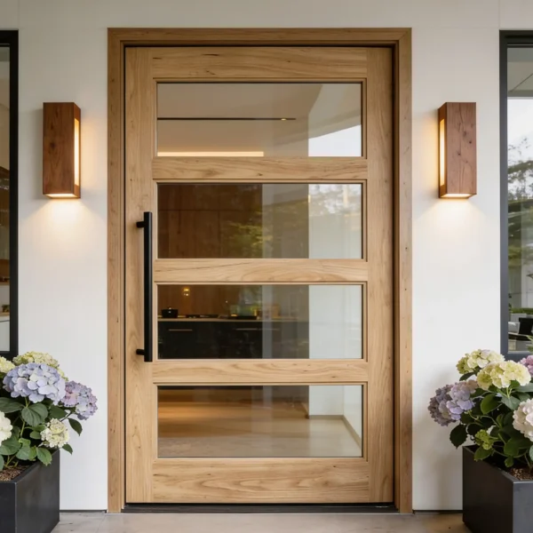 4 pane wooden pivot door