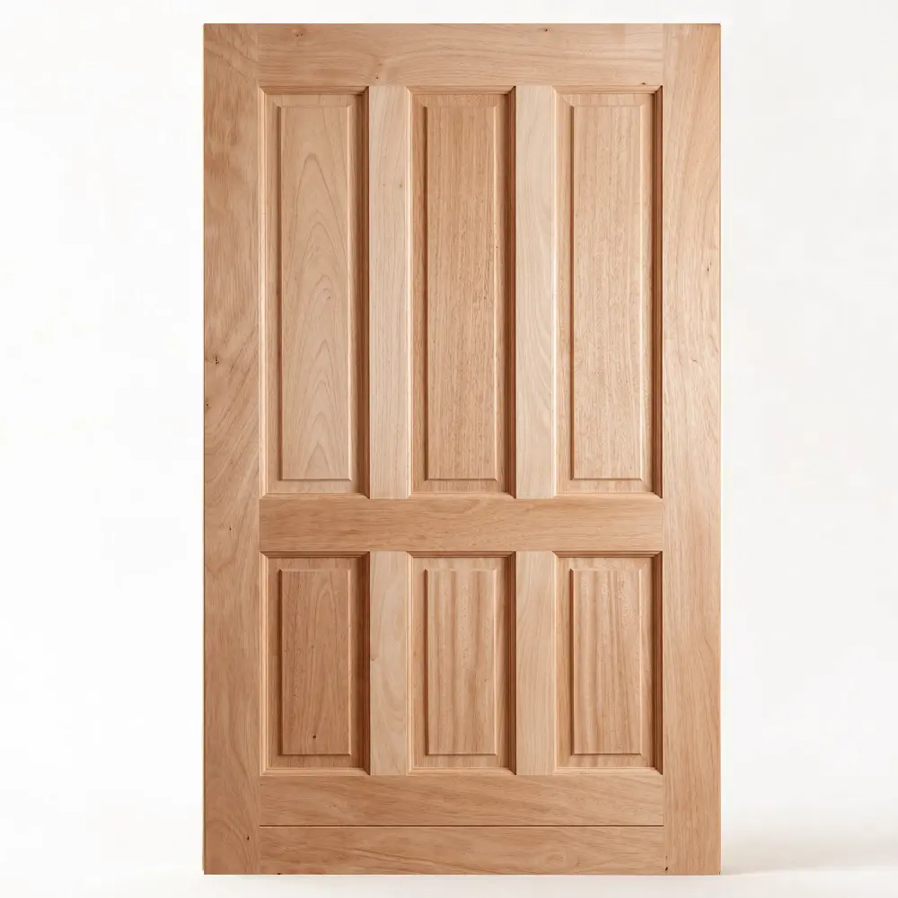 6 panel meranti wooden pivot door