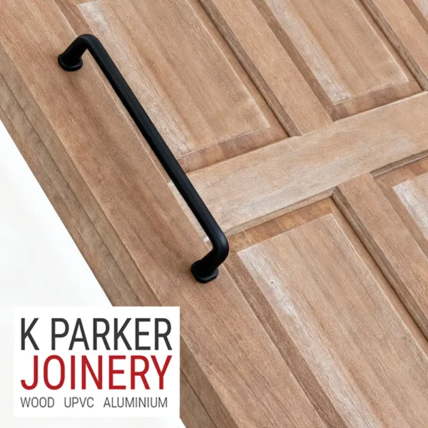 6 panel wooden pivot door up close