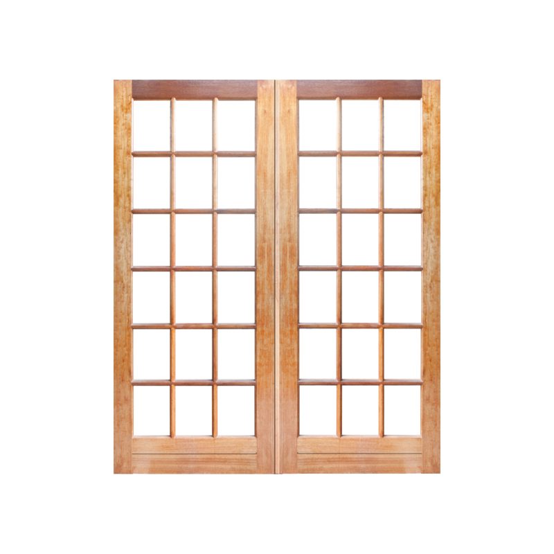 Cottage Pane Wooden Double Timber Doors