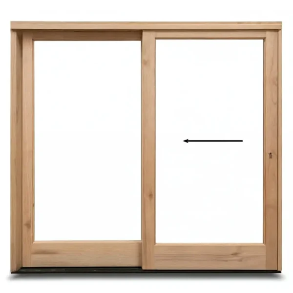2100mm-Wooden-Sliding-Door-Full-Pane-left-opening