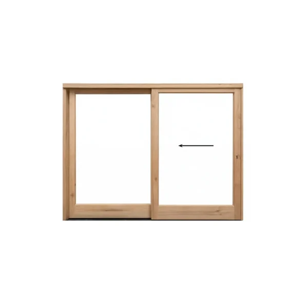 2400 Wooden sliding door with full pane glass - manufactured by K Parker Joinery