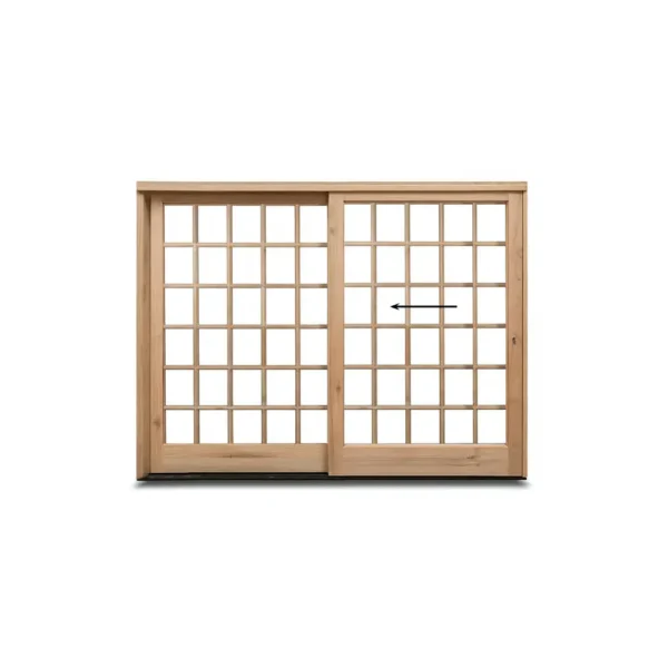 2400 cottage pane wooden sliding door