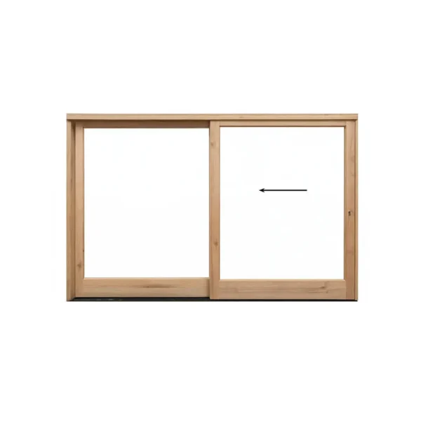 3000 wooden sliding door with full pane glass - Manufactured by K Parker Joinery Johannesburg