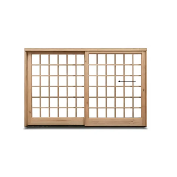 3000m cottage pane wooden sliding door