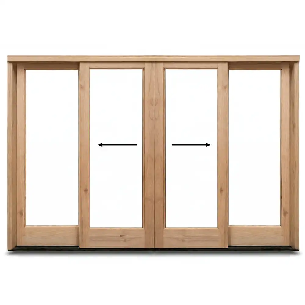 3000mm-Wooden-Sliding-Door-Full-Pane-Centre-Opening