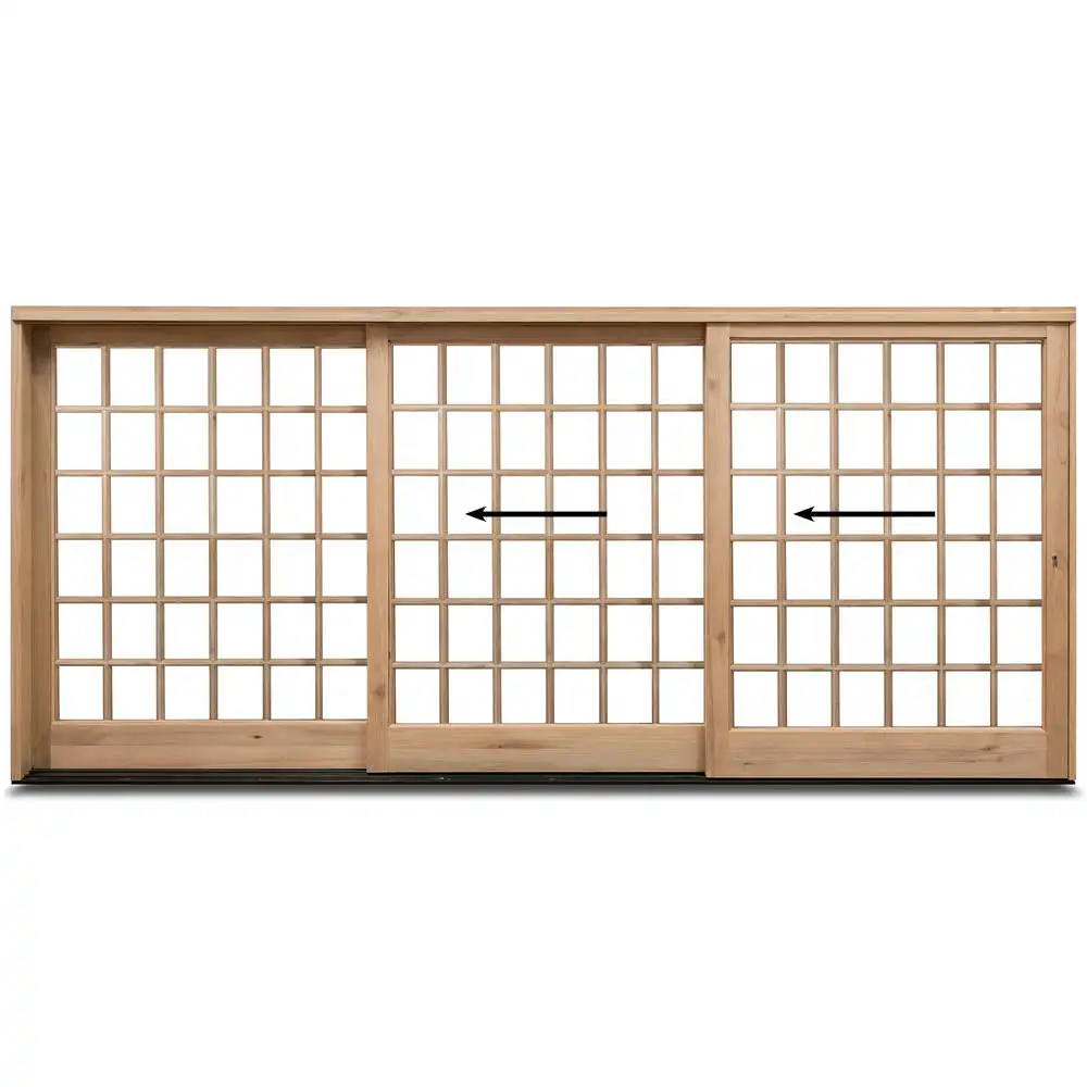 4468mm-Wooden-Sliding-Door-–-3-Panel-Cottage-Pane-left-opening